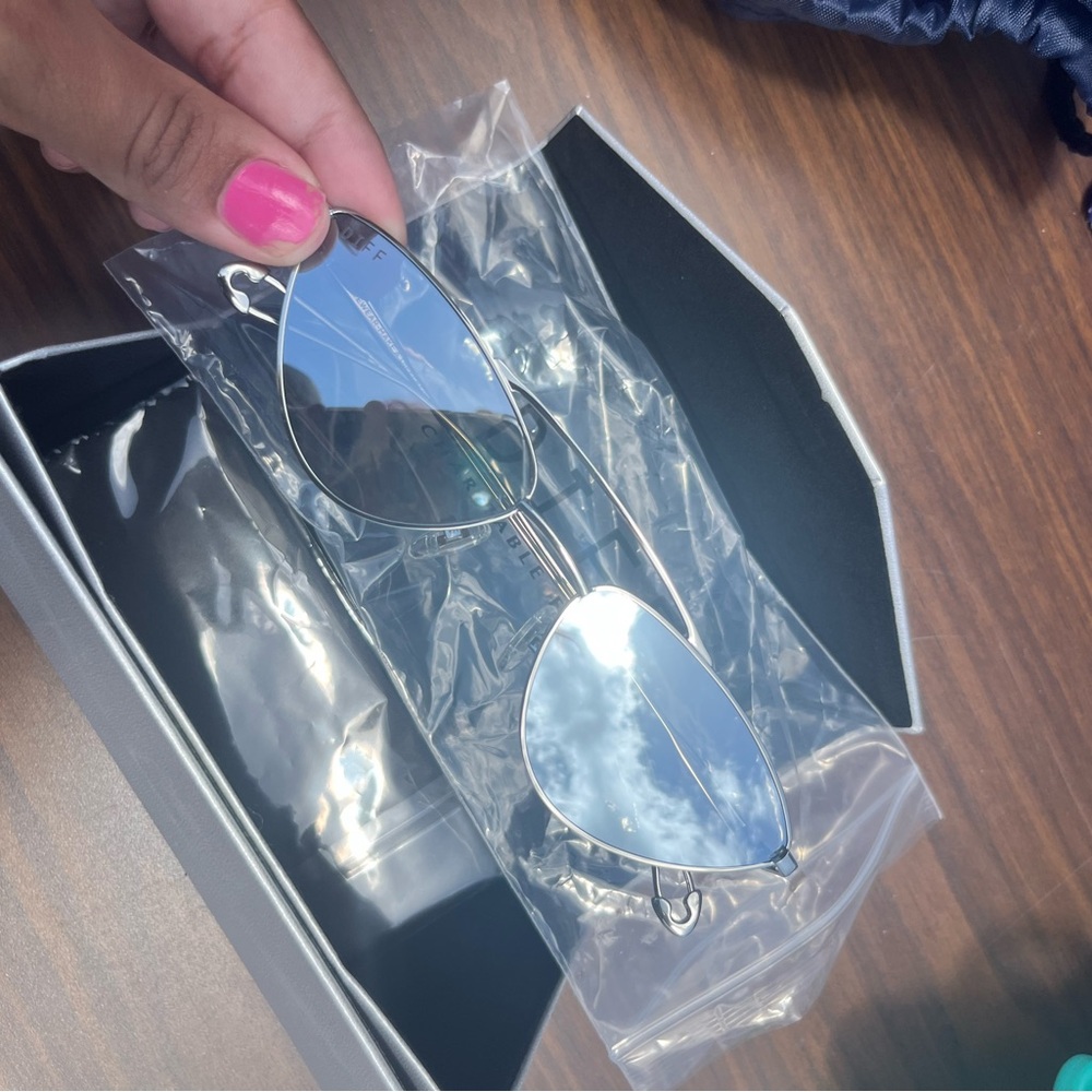 Silver Cat-Eye Sunglasses